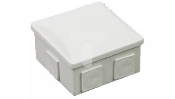 Puszka n/t hermetyczna 80x80x40 klik 6 dławików(kwadrat) IP44 biała S-BOX 036B