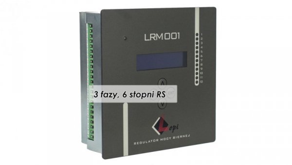 Regulator mocy biernej, pomiar trójprądowy, 6 wyjść, komunikacja RS LRM001/33-6 RS