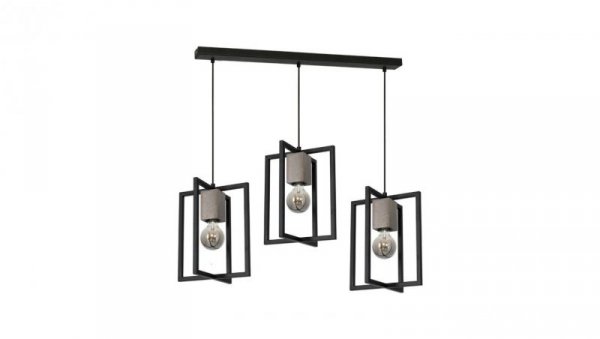 Lampa wisząca trzypunktowa RALPH 3712 3xE27 max. 60W metal + drewno MLP3712