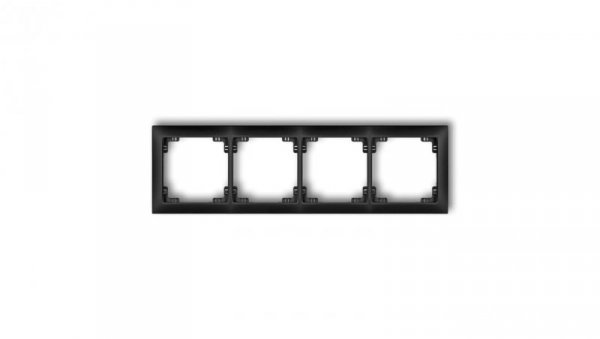 DECO Ramka uniwersalna poczwórna z tworzywa DECO Soft czarny mat 12DRSO-4