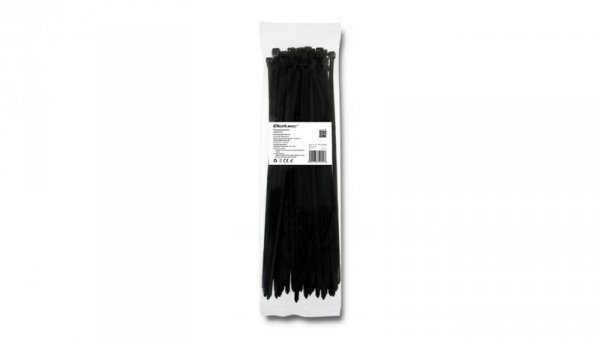 Qoltec Opaski zaciskowe Trytki kablowe 7.2*350mm 50 szt. Nylon66 UV Czarne