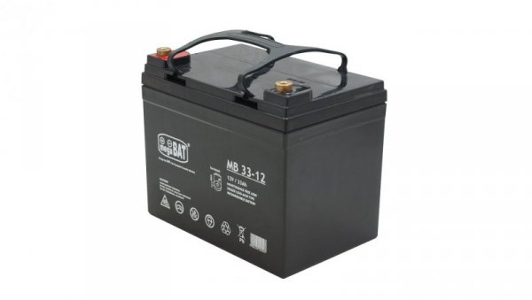 Akumulator AGM 12V 33Ah (197x131x159mm) MB 33-12
