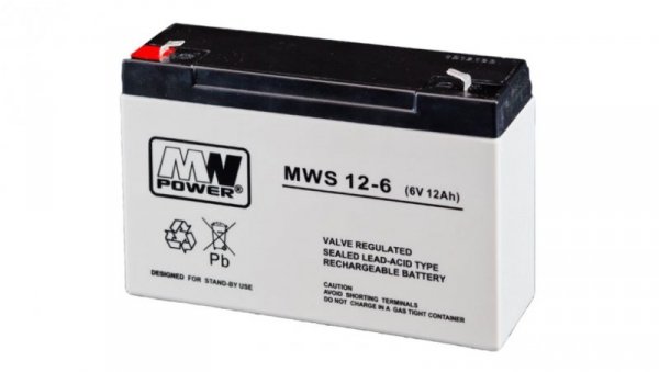 Akumulator AGM 6V 12Ah (151x50x94mm) MWS 12-6