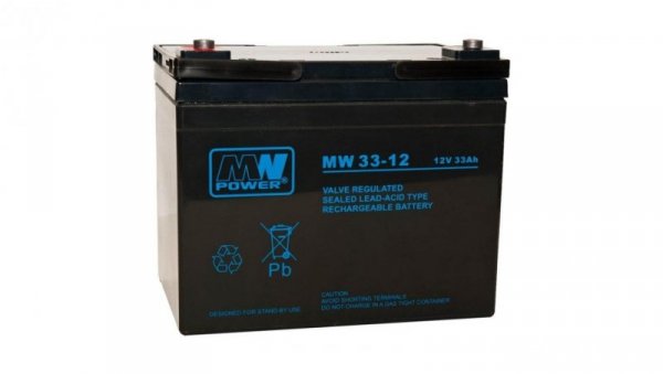 Akumulator AGM 12V 33Ah (197x131x159mm) MW 33-12