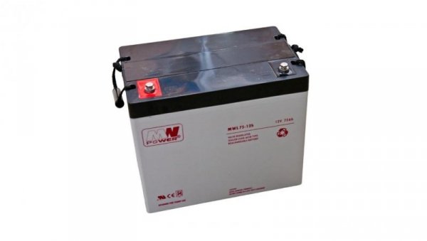 Akumulator AGM 12V 75Ah (260x168x211mm) MWL 75-12h