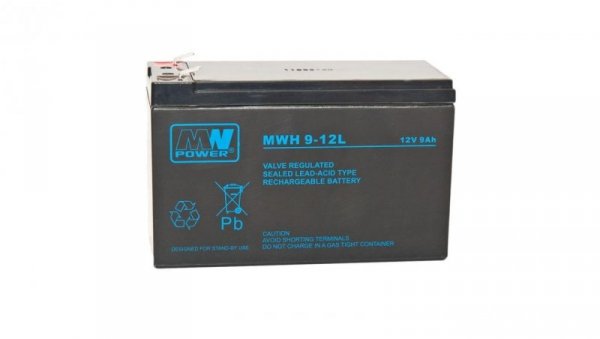Akumulator AGM 12V 9Ah/270W/10min (151x65x94mm) MWH 9-12L (9Ah)/270W