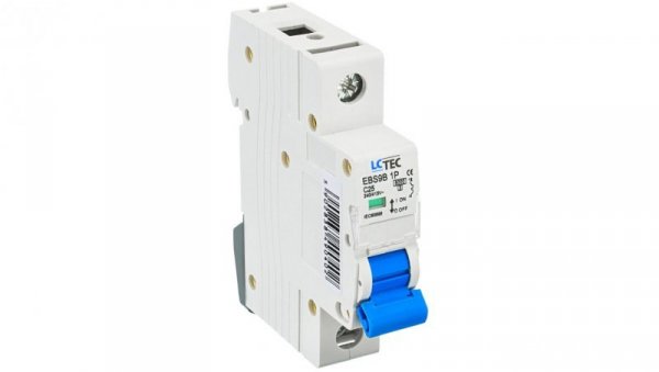 Wyłącznik nadprądowy 1P C 25A 6kA AC LC-Tec EBS9B-1C/25 LCTEC-EBS9B-1C/25