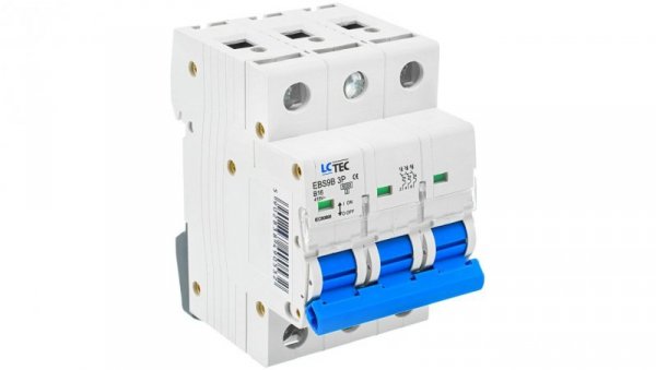Wyłącznik nadprądowy 3P B 16A 6kA AC LC-Tec EBS9B-3B/16 LCTEC-EBS9B-3B/16