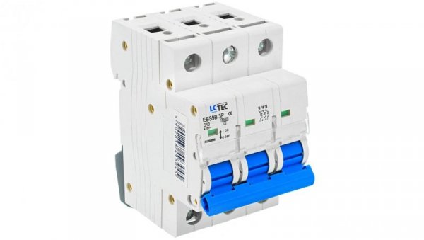 Wyłącznik nadprądowy 3P C 10A 6kA AC LC-Tec EBS9B-3C/10 LCTEC-EBS9B-3C/10