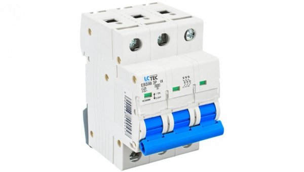 Wyłącznik nadprądowy 3P C 25A 6kA AC LC-Tec EBS9B-3C/25 LCTEC-EBS9B-3C/25