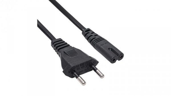 Kabel zasilający Akyga AK-RD-04A ósemka CCA CEE 7/16 / IEC C7 0.5 m