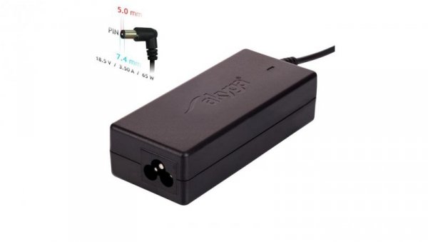 Zasilacz do notebooka Akyga AK-ND-03 18.5V / 3.5A 65W 7.4 x 5.0 mm + pin HP 1.2m