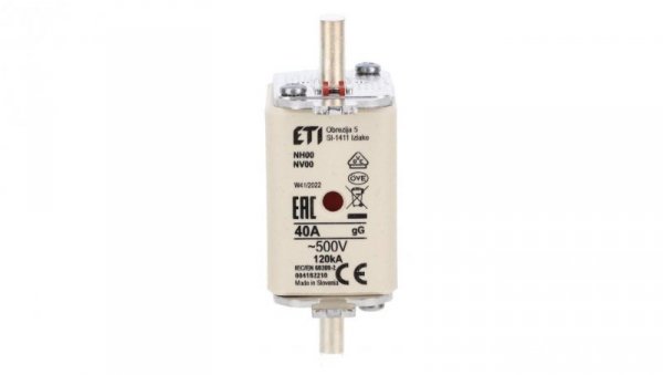 Wkładka bezpiecznikowa NH00 40A gG 500V 004182210 /3szt./