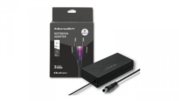 Qoltec Zasilacz do HP 150W 19.5V 7.7A 7.4*5.0+pin +kabel zasilający