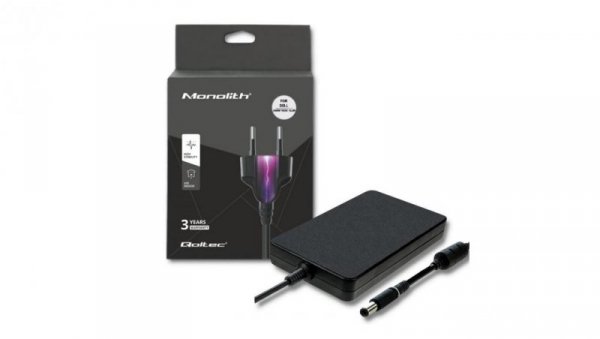 Qoltec Zasilacz do Dell 240W 19.5V 12.3A 7.4*5.0+ pin +kabel zasilający