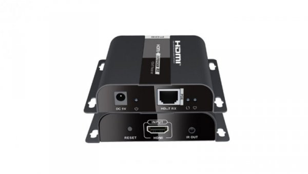 Extender przedłużacz HDMI do 120m po skrętce cat.5e i cat.6 HDBiT zasilany przez PoE LKV371