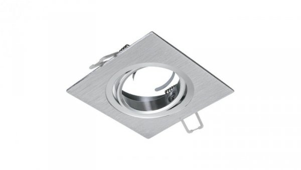 Oprawa ATENA-K-S kwadratowa srebrna drapana regulowana sufitowa wpuszczana aluminiowa