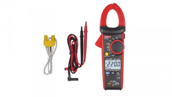 Miernik cęgowy TrueRMS 600A AC/DC 60MOhm, 1MHz, OLED, rozstaw szczęk 30mm V.F.C. NCV, bargraf UT-216C
