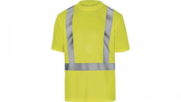 T-shirt ostrzegawczy z poliestru kolor żółty rozmiar S COMETJAPT