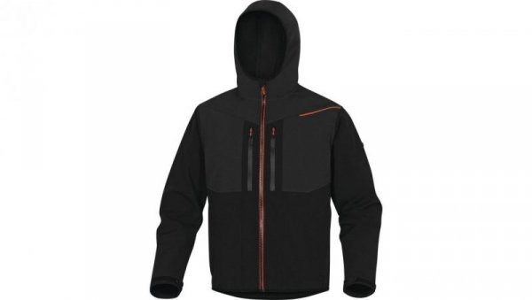 Kurtka Softshell z poliestru i elastanu kolor czarno-pomarańczowy rozmiar 3XL HORT2NO3X