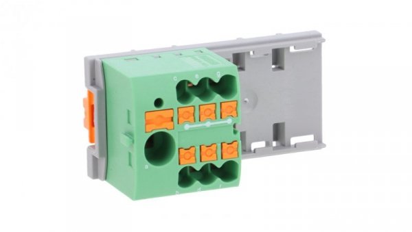 Blok rozdzielczy PTFIX 6/6X2,5-NS35 GN, zielone złącze przemysłowe - 6 punktów przyłączeniowych o przekroju 2,5mm2