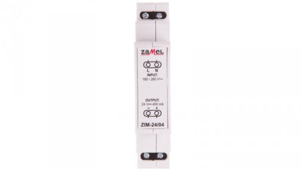 Zasilacz impulsowy 230VAC/24VDC 0,4A ZIM-24/04 EXT10000162