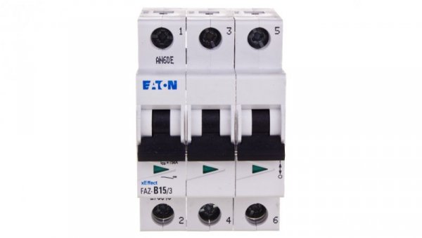 Wyłącznik nadprądowy 3P B 15A 15kA AC FAZ B15/3 278846