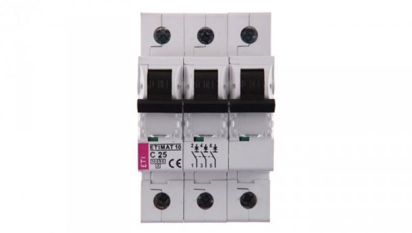 Wyłącznik nadprądowy 3P C 25A 10kA AC ETIMAT10 002135718