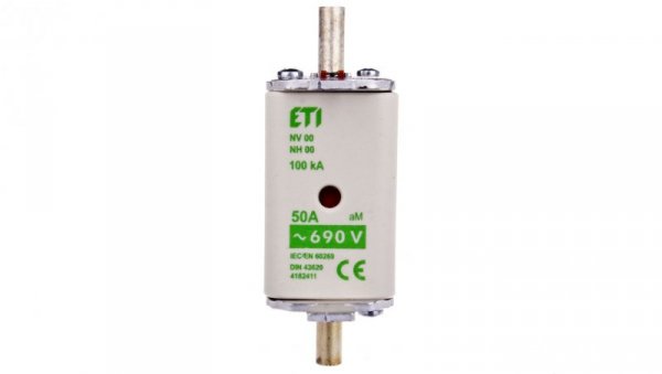 Wkładka bezpiecznikowa NH00 50A aM 690V 004182411