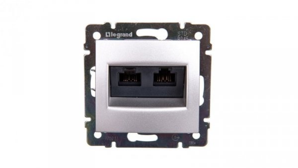 VALENA Gniazdo aluminium 2xRJ45 Cat5e UTP 770231 770231