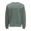 Bluza bez kaptura Męska Only & Sons Onsdan Unshed Reg Crew Neck Ciemna zieleń