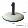 Marbueno Podstawa Parasola Okrągła Cementowa 50x37 cm 25KG Biały Ogród, Basen, Taras
