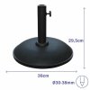 Marbueno Podstawa Parasola Okrągła Cement 36x29,5 cm 11KG Czarny Ogród, Basen, Taras