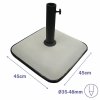Marbueno Podstawa Parasol Kwadrat Cement 45X45X7,3 cm 25KG Biały Ogród, Basen 10459
