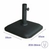 Marbueno Podstawa Parasol Kwadrat Cement 35X35X5,2 cm 11KG Czarny Ogród 10455
