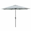 Marbueno Parasol Acero 8 Varillas D270 cm Poliester Blanco Jardín, Piscina 10484