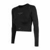 T-shirt damski z długim rękawem PURE FORCE H4Z22 TSDLF010  4F Czarny Wielokolorowy (M/L)