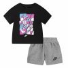 Zestaw Sportowy dla Dziecka Nike Nsw Add Ft  Czarny Szary