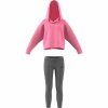 Zestaw Sportowy dla Dzieci Adidas Fleece Jasnoróżowy