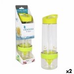 Butelka Kitchen Tropic Żółty 7,5 x 24,5 cm Mikser (2 Sztuk)