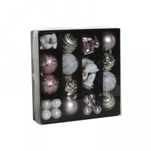 Bombki świąteczne Home ESPRIT Różowy PVC 25 x 6 x 25 cm