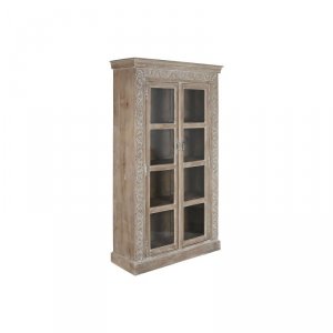 Ekspozytor stojący Home ESPRIT Biały Drewno mango 120 X 44 X 210 cm