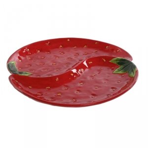 Talerz Home ESPRIT Czerwony Kamionka 32 x 31 x 3,5 cm