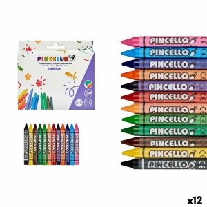 Kolorowe Kredki Woskowe Pincello 45930 (12 Sztuk)