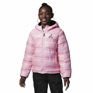 Kurtka Sportowa Dziecięca Nike Jordan Core Mid Wt Puffer Ciemny róż