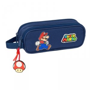 Piórnik Podwójny Super Mario Trick Czerwony Ciemnoniebieski 21 x 8 x 6 cm