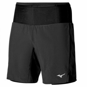 Krótkie Spodenki Sportowe Męskie Mizuno Multi Pocket 2In1 7.5 Czarny