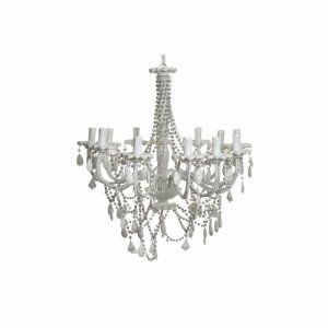 Lampa Sufitowa DKD Home Decor Biały Metal Plastikowy 40 W Romantyczny Wytrawianie 220 V 70 x 70 x 63 cm