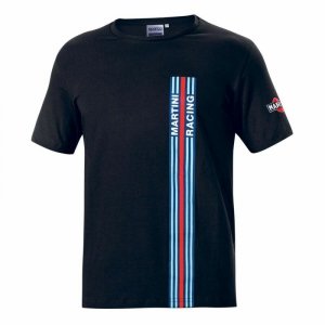 Koszulka z krótkim rękawem Męska Sparco Martini Racing Czarny