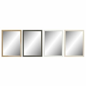 Lustro ścienne DKD Home Decor Biały Brązowy Szary Naturalny 56 x 2 x 76 cm (4 Sztuk)